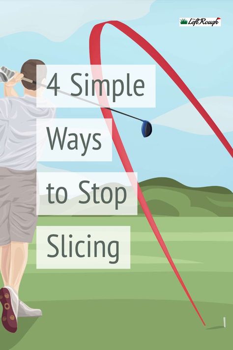 Tired of that big slice?  Here are 4 easy ways to fix your golf swing and get the ball back on the short grass. Golf Slice, Chipping Tips, Golf Watch, Golf Techniques, Golf Chipping, Golf Drills, Golf Tips For Beginners, Golf Irons, Golf Drivers