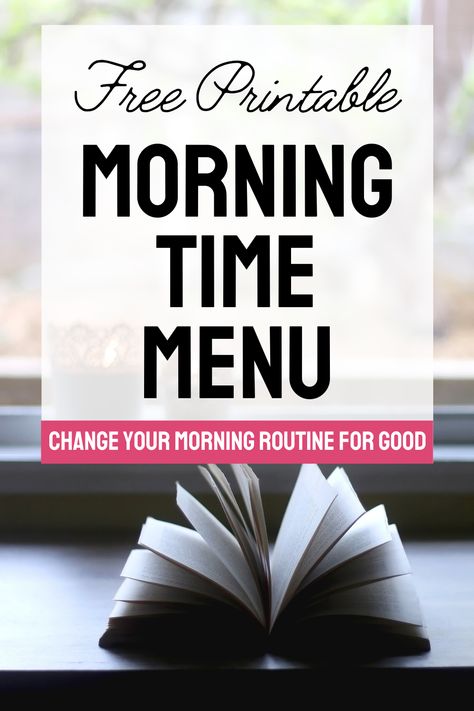 Start your day off on the right foot! A Charlotte Mason morning routine is the perfect way to begin your homeschool days. I share how establishing a morning time menu with my kids helped plan & structure our days. Whether you call it a Morning basket, circle, or meeting you'll learn how to create a simple morning time menu. Bonus: Download the free printable Peaceful Pionners Morning Time Menu with 29 weeks of morning basket ideas! For more Charlotte Mason resources visit ThePeacefulPress.com! Morning Menu Homeschool 2nd Grade, Free Morning Menu Printables, Homeschool Morning Menu Ideas, Morning Menu Homeschool Printables Free, Morning Menu Homeschool, Morning Basket Ideas, Peaceful Press, Parenting On A Budget, Morning Basket