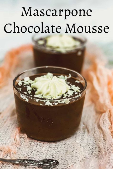 This mascarpone chocolate mousse combines the rich flavors of mascarpone cheese, dark chocolate and cream for a truly luxurious treat. #chocolatemascarponemousse #mascarponechocolatemousse #chocolatemoussewithmascarponecheese #decoratedtreats #chocolatemascarponemousserecipe #mascarponechocolatemousserecipe Chocolate Mascarpone Mousse, Mascarpone Mousse Recipes, Marscapone Mousse Recipes, Marscapone Recipes Desserts, Mascarpone Recipes Dessert, Dessert With Mascarpone, Chocolate Mousse Recipes, Hershey Pie, Mouse Recipes