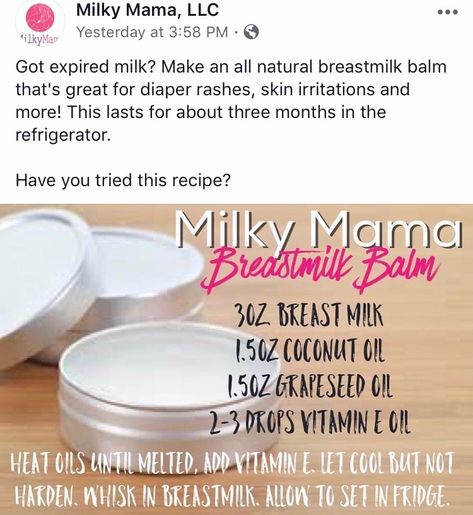 Breast milk balm Breast Milk Soap Recipe, Breastmilk Lotion, Breastmilk Uses, Breastmilk Recipes, Breastmilk Soap, Milk Soap Recipe, Milk Production Breastfeeding, Breastfeeding Foods, Lactation Recipes