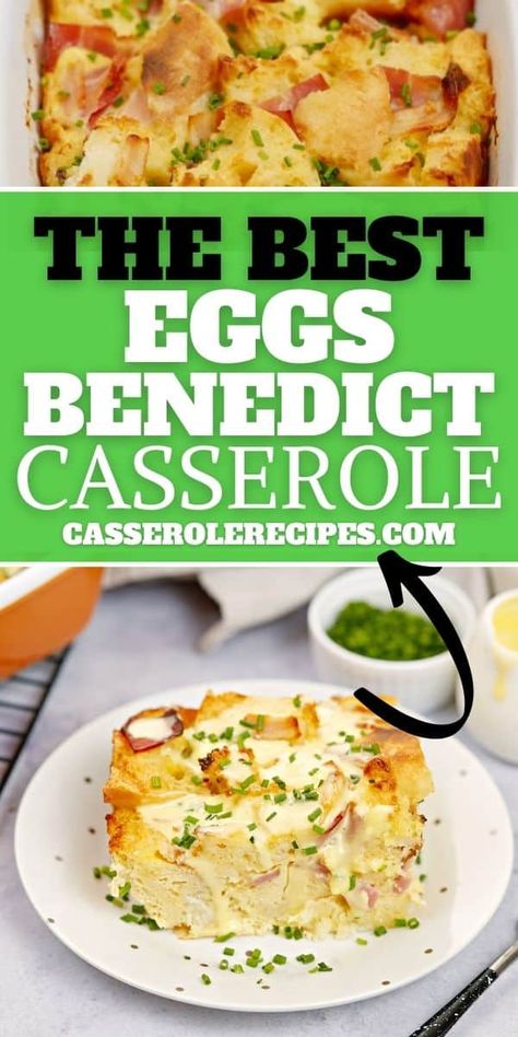 Egg Benedict Casserole, Benedict Casserole, Egg Bake Casserole, Parmesan Potato Recipe, Egg Bakes, Eggs Benedict Casserole, Easy Eggs Benedict, Homemade Hollandaise Sauce, Asparagus Casserole