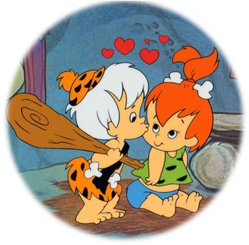 Flintstones Pebbles, Flintstone Cartoon, Pebbles And Bam Bam, Morning Kiss, Pebbles Flintstone, Morning Handsome, Good Morning Handsome, Yabba Dabba Doo, Fred Flintstone