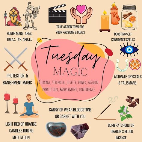 Just posted on Patreon more information about Tuesday magick as well as spells and rituals for you to try!❤️🔥✨🌵Tap on the link in bio to… Tuesday Magick, Spells And Rituals, Wiccan Magic, Witch Spirituality, Under Your Spell, Magick Book, Witchcraft Spell Books, Witch Spell Book, Magical Life