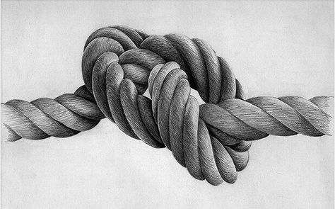 Exceptional Drawing of knotted rope Rope Tattoo, Rope Drawing, Pencil Drawing Ideas, Grass Painting, Realistic Pencil Drawings, Object Drawing, Basic Drawing, Still Life Drawing, Pencil Art Drawings