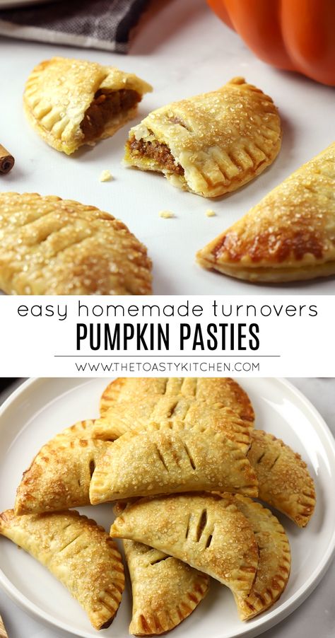 Pumpkin Pasty Recipe, Pumpkin Pasties Recipe, Pumpkin Tarts Recipe Easy, Pumpkin Pasties Harry Potter, Pumpkin Dessert Ideas, Pumpkin Turnovers, Pumpkin Tarts Recipe, Pasty Recipe, Pumpkin Dessert Recipes