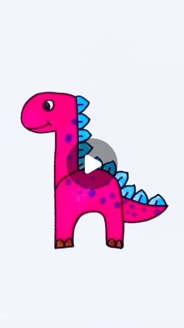 Creative Drawing for kids | How to draw a dinosaur using simple tricks #reels #draw #drawing #art | Instagram Easy Dinosaur Drawing Step By Step, Draw Dinosaur Easy For Kids, How To Draw A Dinosaur For Kids, How To Draw A Dinosaur Step By Step, Dinosaur Painting Easy, Dino Drawing Simple, Draw A Dinosaur Easy, How To Draw A Dinosaur, Kids Drawing Ideas Step By Step