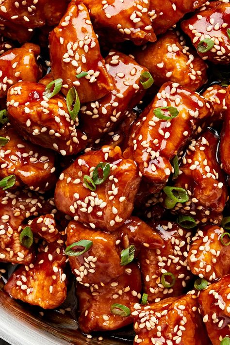 Sesame Chicken And Rice Recipe, Chicken With Sesame Seeds, Sesame Chicken And Fried Rice, Sesame Chicken Meal Prep, Crispy Sesame Chicken Recipe, Chinese Sesame Chicken, Sesame Rice, Sesame Chicken Recipe, Fluffy Rice