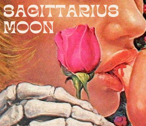 Arte Pulp, Sagittarius Moon, Energy Vampires, Astrology Art, Moon Signs, Pulp Art, Zodiac Art, Birth Chart, Classic Horror