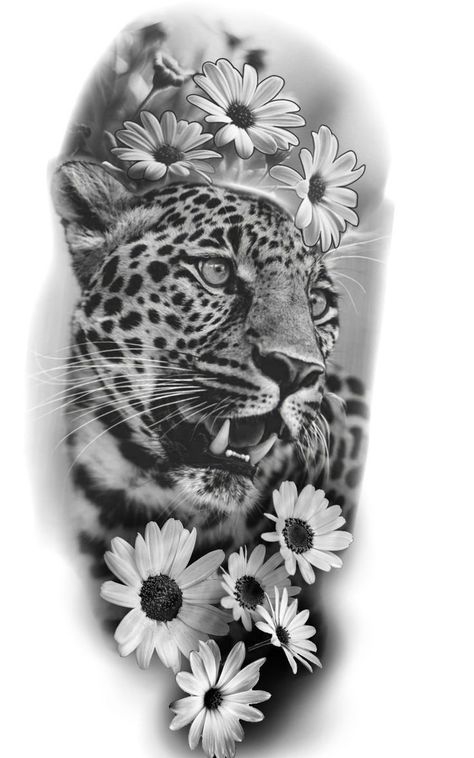 Cheetah Tattoo, Leopard Tattoo, Big Cat Tattoo, Animal Sleeve Tattoo, Leopard Tattoos, Lion Tattoo Sleeves, Lion Head Tattoos, Tiger Tattoo Design, My Saves