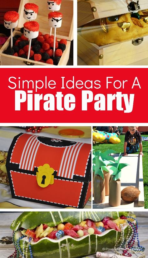 Pirate Snacks, Pirate Birthday Party Ideas, Pirate Party Food, Pirate Food, Kids Pirate Party, Unique Birthday Party Ideas, Party Decorations Diy, Pirate Themed Birthday Party, Pirate Activities