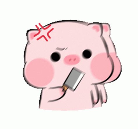 Pig Gif, Pig Drawing, Funny Pigs, Cute Bear Drawings, Pig Cartoon, Cute Piggies, Snapchat Funny, Cute Love Stories, Gif Animation