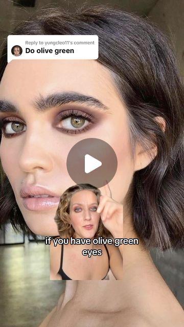 Eyeshadow Colors For Green Eyes, Colors For Green Eyes, Olive Green Eyes, Makeup For Round Eyes, Big Round Eyes, Dark Green Eyes, Red Lipstick Matte, Eyeshadow Colors, Makeup Hacks Tutorials