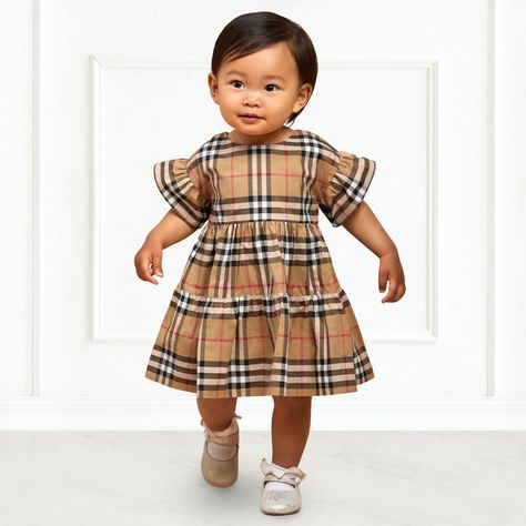 Burberry - Baby Girls ALIMA Dress Set | Childrensalon Burberry Baby Clothes, Burberry Baby, Burberry Baby Girl, Burberry Baby Boy, Luxury Baby Clothes, Burberry Outfit, Designer Baby Clothes, Burberry Kids, Baby Outfits