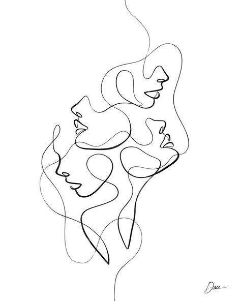 A Line Drawing, Pola Macrame, Face Line Drawing, Female Face Drawing, Single Line Drawing, Abstract Face Art, Continuous Line Drawing, Line Art Tattoos, Line Art Design