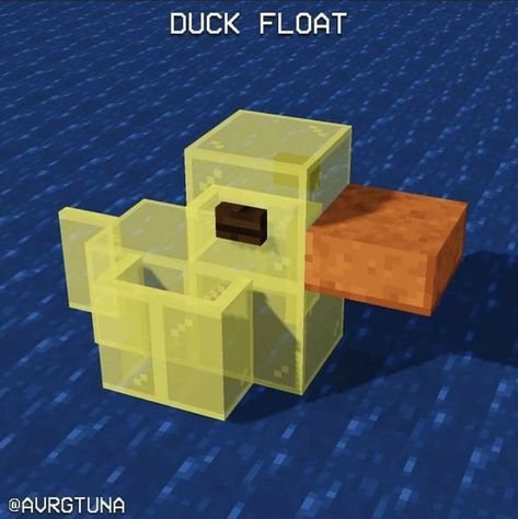 Duck Minecraft Build, Minecraft Building Ideas Couple, Minecraft Fox Sanctuary, Minecraft Light Design, Fox Den Minecraft, Swan Minecraft, Minecraft One Piece Build, Minecraft Flamingo, Minecraft Dog House Ideas Big