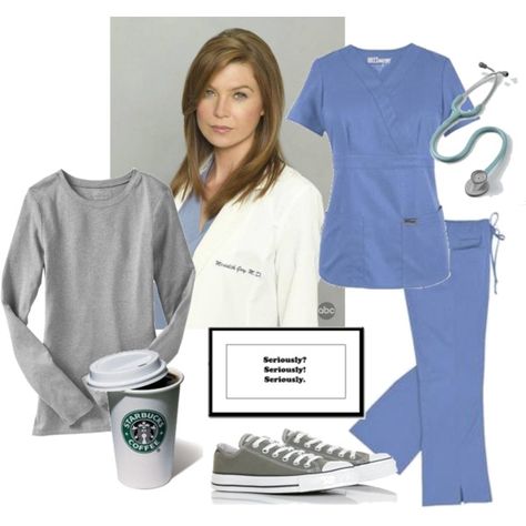 My Halloween Costume by samoore on Polyvore featuring Old Navy, Converse and Grey's Anatomy Meredith Grey Costume, Greys Anatomy Halloween Costumes, Greys Anatomy Costumes, Black And White Horror, Greys Anatomy Shirts, Costume Department, Senior Week, Homecoming Week, My Halloween Costume