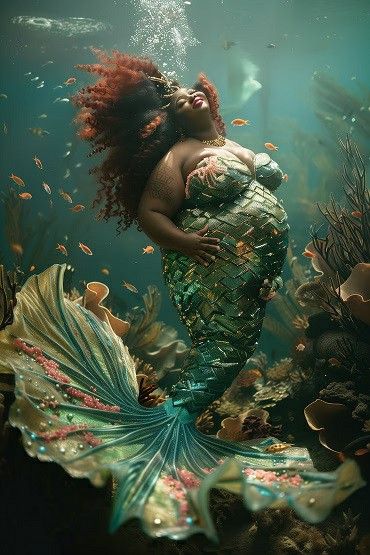 Water Faries, Black Mermaids, Fat Mermaid, Evil Mermaids, Mermaid Underwater, Mermaid Tales, Orishas Yoruba, Mermaid Stories, Mermaid Photography