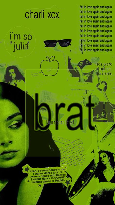 🍏 #brat #music #bratsummer #charlixcx #album #aesthetic #green #collage #wallpaper #background #greenaesthetic #vibes #partygirl 2000s Aesthetic Collage, Green Collage Wallpaper, Green Collage, Album Aesthetic, 2000s Fashion Trends, Collage Wallpaper, Aesthetic Green, 2000s Aesthetic, Falling In Love Again