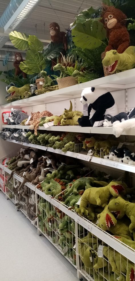 Ikea Dinosaur, Dinosaur Room Aesthetic, Dinosaur Collection, Dinosaur Stuff, Ikea Plushies, Dinosaur Aesthetic, Dino Museum, Ikea Toys, Dinosaur Room