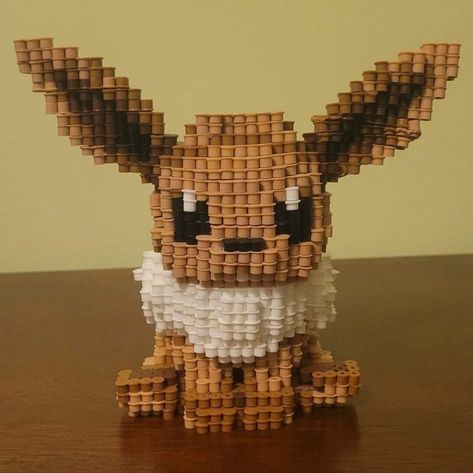 Handmade, Made To Order More 3d Designs To Be Posted! Will Also Take Custom Orders :) Pokémon Pearl Or Beads, Perler Bead 3d Patterns, 3d Fuse Beads, Pokemon Brown, Perler Beads 3d, Harry Potter Perler Beads, Pokemon Ditto, Pokemon Pearl, Hama Beads 3d