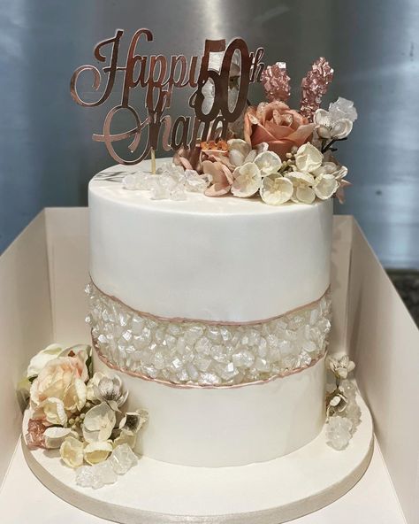 50 Cake Birthday For Women, 50th Birthday Cakes For Women Elegant, Faultline Cake, 50th Birthday Cake For Women, Birthday Cake For Women Elegant, Fault Line Cake, Moms 50th Birthday, 50th Cake, 50th Bday