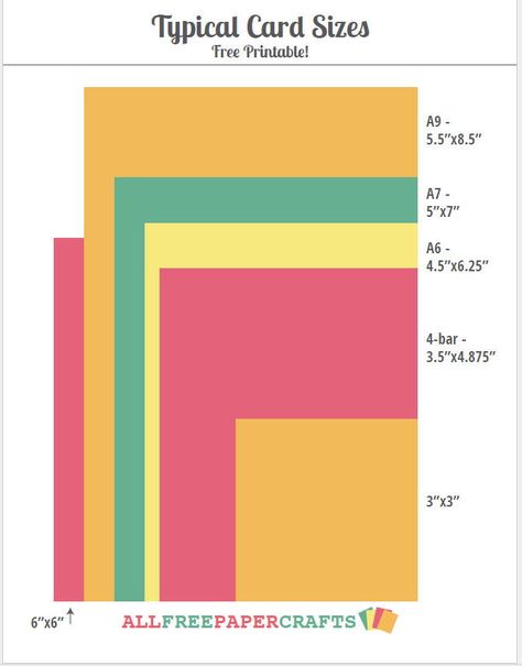 Use this Typical Card Sizes Free Printable to help you standardize the size of cards you handcraft at home. For a quick go-to guide for card sizes, this is a wonderful reference to consult. Free Card Template, Envelope Size Chart, Free Holiday Printables, Rubber Stamping Ideas, Free Printable Card Templates, Card Making Tools, Standard Card Sizes, Homemade Card, Card Making Ideas