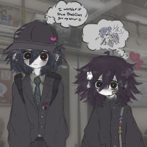 Saioma Fanart, Danganronpa Kokichi X Shuichi, Pregame Danganronpa, Stylish School Bags, Danganronpa V3, Danganronpa Characters, Ship Art, Art Inspiration Drawing, Pretty Art