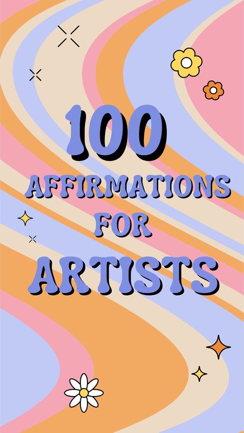 Affirmation Art Projects, Flow Affirmations, Artist Affirmations, Creativity Affirmations, Creative Affirmations, Journalling Inspiration, 100 Affirmations, Art Affirmations, Morning Journal