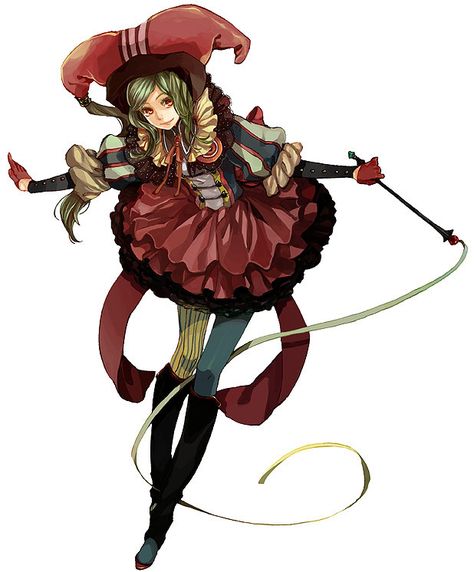 Joker Red Jester Anime, Tiefling Artificer, Hunter Rpg, Jester Aesthetic, Anime Circus, Jester Art, Art Ocs, Circus Aesthetic, Circus Characters