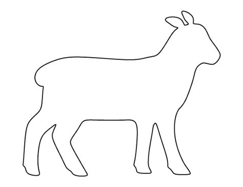 Lamb pattern. Use the printable outline for crafts, creating stencils, scrapbooking, and more. Free PDF template to download and print at http://patternuniverse.com/download/lamb-pattern/ Lamb Template Free Printable, Free Lamb Printable, Goat Template, Sheep Outline Printable, Lamb Silhouette, Lamb Template, Lamb Sides, Printable Outline, Coloring Crafts