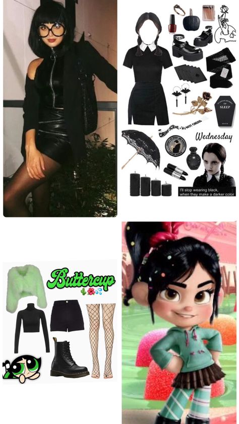 Costumes With Black Hair Halloween, Halloween Costumes 2023 Dark Hair, Black Haired Characters Halloween, Costumes For Girls With Black Hair, Iconic Black Haired Movie Characters, Iconic Halloween Costumes Black Hair, Halloween Costume With Black Hair, Animated Halloween Costumes, Halloween Outfits Black Hair