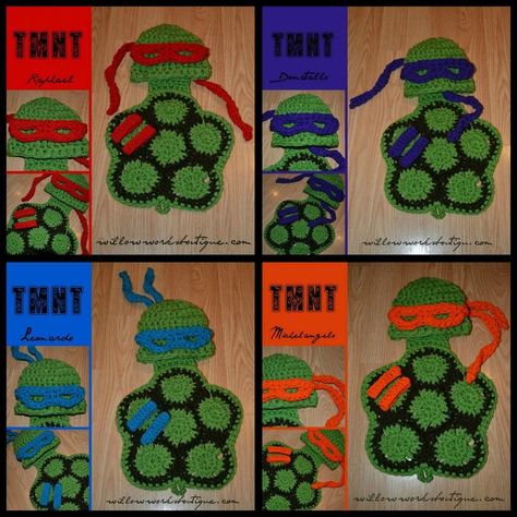 Ninja Turtle Crochet Pattern Free | ... : Free Pattern - Crochet Costume Mask & Bracelets for Ninja Turtles Turtles Crochet, Crochet Ninja Turtle, Beanie Pattern Free, Crochet Baby Photo Prop, Crochet Beanie Pattern Free, Crochet Costumes, Crochet Photo Props, Easy Crochet Projects, Crochet Beanie Pattern