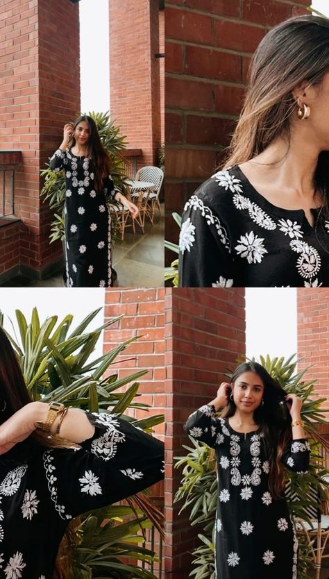 Kurti Instagram Post, Aesthetic Kurti Layout Ideas, Traditional Dress Aesthetic Pictures, How To Pose In Kurti, Picture Ideas In Kurti, Aesthetic Poses For Kurti, Kurti Photo Poses Aesthetic, Collage Kurti Outfit, Story Making Ideas For Instagram