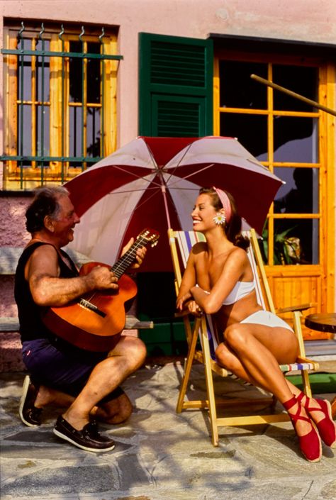 Arthur Elgort, Spanish Espadrilles, Coach Shop, Pucci Print, Slim Aarons, Lauren Bacall, Sincerely Jules, Christy Turlington, Crisp White Shirt