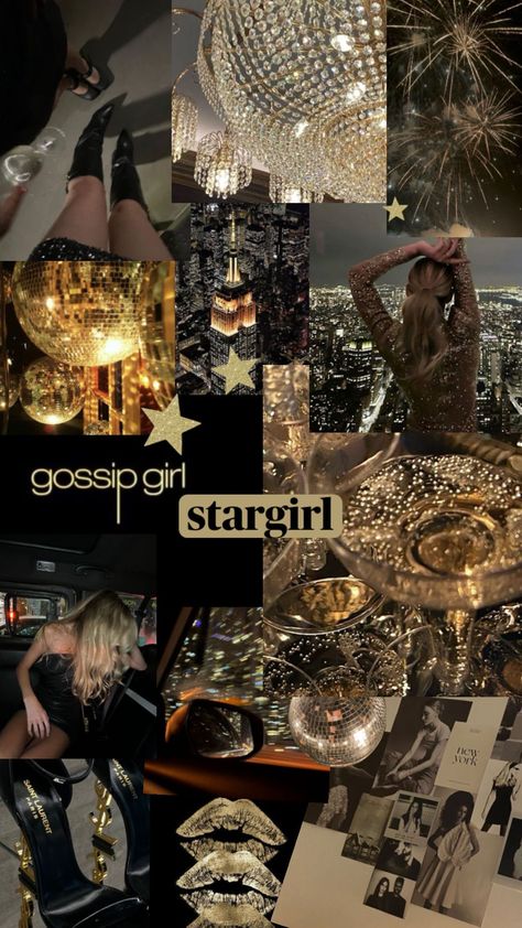 Glits And Glams, Glitz And Glam Aesthetic Wallpaper, Collage Wallpapers Iphone, 2016 Vibes Aesthetic, Star Girl Birthday Party, Gold Party Aesthetic, Stargirl Wallpaper Aesthetic, Aesthetic Picture Collage, Glamour Birthday Party