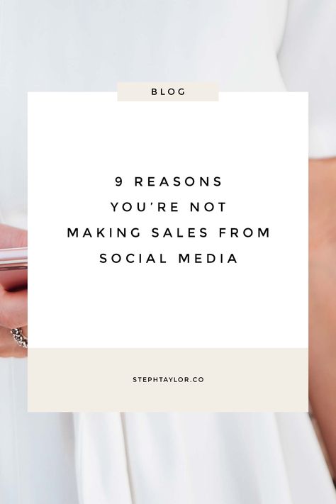 Trying to sell on Instagram and struggling? Wondering why people aren't buying from you on social media? Here are 9 reasons why you're not making any sales from social media (and how you can start turning followers into customers ASAP). Selling On Social Media, How To Make Sales On Instagram, How To Sell On Social Media, Social Selling Tips, Social Media Tricks, Sell On Instagram, Boss Queen, Social Media Automation, More Instagram Followers