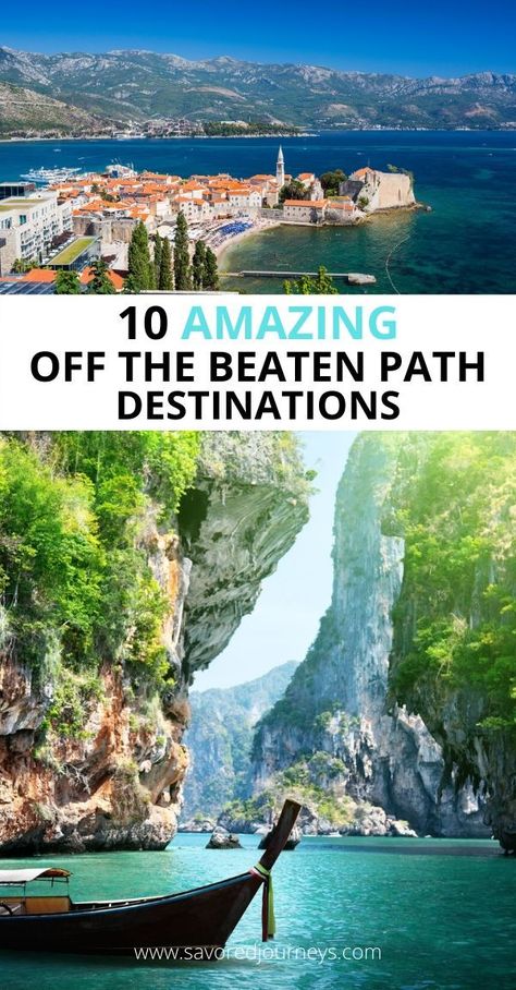 10 amazing off-the-beaten-path destinations that are not overrun by tourism for your next vacation. Plan an awesome trip to somewhere different! | Vacation ideas | Holiday destinations | Where to go | Travel Ideas | #destinations | #travel Popular Travel Destinations, Couples Vacation, Destinations Travel, Travel Wishlist, Visit Europe, Going On Holiday, Off The Beaten Path, Vacation Places, Best Places To Travel