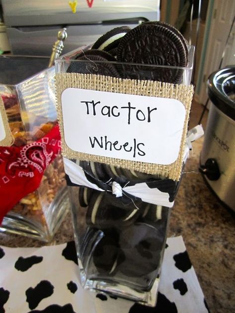 farm themed birthday party | Farm Themed Birthday Party Tractor Wheels, Cow Birthday Parties, Sheriff Callie, Barnyard Birthday Party, Tractor Party, Farm Theme Birthday, Rodeo Party, Farm Animals Birthday Party, Farm Themed Birthday Party