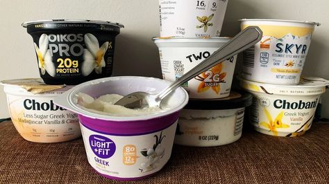 19 High-Protein Yogurts, Ranked Worst To Best Best Greek Yogurt, High Protein Yogurt, Yogurt Brands, Low Fat Protein, Greek Yogurt Flavors, Chobani Greek Yogurt, Plant Based Yogurt, Protein Yogurt, Low Fat Yogurt