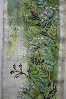 Louise Watson, Textile Art Embroidery, Textiles Artwork, Creative Textiles, Dappled Light, Redwork Embroidery, Textile Fiber Art, Textile Crafts, Folk Embroidery