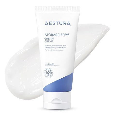 Amazon.com: AESTURA ATOBARRIER365 Cream with Ceramide, Korean Moisturizer for Barrier Repair | 120-hour Lasting Hydration, Capsuled Ceramides for Dry & Sensitive Skin, Non-comedogenic tested, 2.70 fl.oz.(Renewed) : Beauty & Personal Care Aestura Atobarrier Cream, Olive Young, Dry Sensitive Skin, K Beauty, Moisturizer Cream, Sensitive Skin, Beauty And Personal Care, Moisturizer, Personal Care