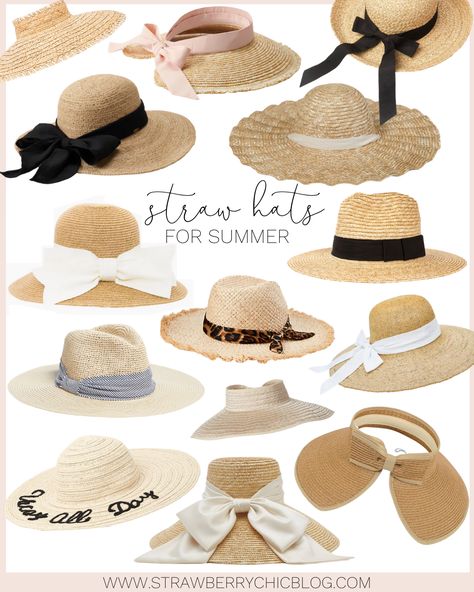 Straw Hats Outfit, Hats For Summer, Atlanta Style, Womens Straw Hats, Summer Straw Hat, Types Of Hats, Summer Hats For Women, Bags Handmade, Classic Hats