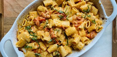 Baked Feta Pasta by Food Network Kitchen Tiktok Feta Pasta, Tube Pasta, Cottage Recipes, Baked Feta Pasta, Baked Feta, Rosemary Sage, Turkey Breast Recipe, Feta Pasta, Vegetarian Main Dishes