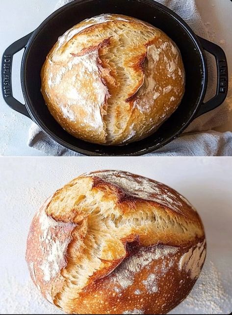 4-Ingredient Homemade Bread Recipe Artisan Bread With Instant Yeast, Beginner Yeast Bread Recipes, Quick Yeast Recipes, No Rest Bread Recipes, Flour Water Salt Bread, Flour Water Salt Yeast Recipe, Poor Man Bread, Flour And Water Bread, 3 Ingredient Artisan Bread