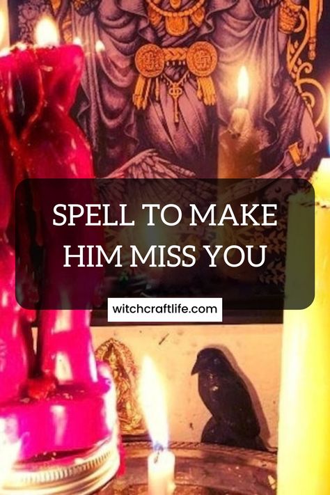 Are you tired of feeling like your ex has moved on while you're still holding onto feelings? If you want to make him miss you, try casting a "Make Him Miss Me" spell. Our ultimate guide features 10 powerful spells, step-by-step instructions, and expert tips to help you win back your lover. From easy love potions to elaborate rituals, we've got you covered. Don't let him forget about you - learn how to make him miss you like crazy today! Attention Spell, Miss Me Spell, Spells Witchcraft Money, Witchcraft Money, Love Spells Witchcraft, Money Rituals, Draw Love, Love Binding Spell, Attract Your Soulmate