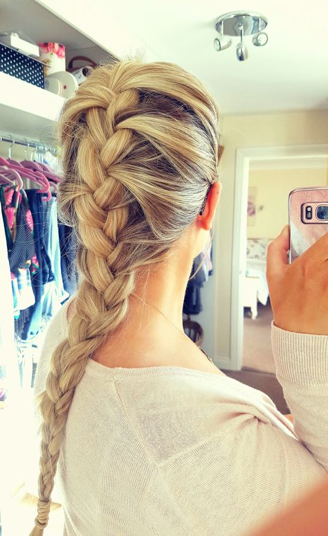 ♡ Super Meesy French Plait! ♡ French Plait Hairstyles, Single Plaits, French Plait, Plaits Hairstyles, Plaits, Every Girl, Red Shoes, Pink Ribbon, Easy Hairstyles