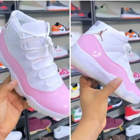 Pink 11s, Nike Shoes Women Fashion, Jordan 11s, Colored Shoes, Pretty Sneakers, Nike Shoes Girls, Preppy Shoes, Jordan Shoes Girls, Pretty Shoes Sneakers