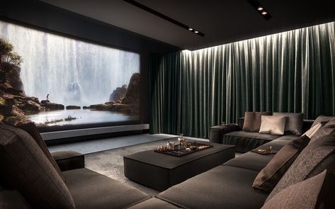 Sala Cinema, Small Home Theaters, Home Theater Room Design, Theater Room Design, Home Cinema Room, Interior Design Per La Casa, Home Theater Rooms, Home Theater Design, Cinema Room