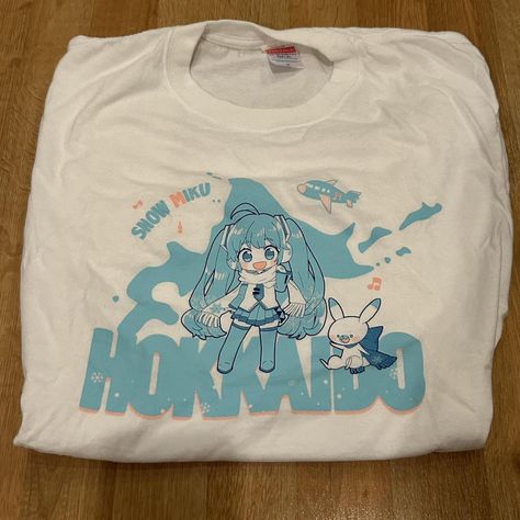 snow miku hokkaido shirt from hokkaido, japan | size... - Depop Hatsune Miku, Cute Shirts, Japan