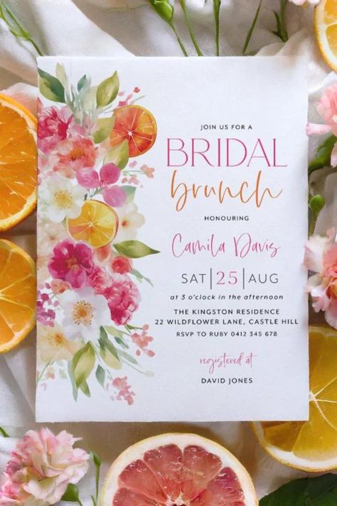 15 Citrus-Themed Bridal Shower Ideas | Bridal Shower 101 Check more at https://beautyfashionideas.com/bridal/15-citrus-themed-bridal-shower-ideas-bridal-shower-101/ Colorful Bridal Shower Theme, Fall Brunch Bridal Shower Ideas, Bridal Shower Themes Floral, Spanish Bridal Shower Ideas, Bridal Brunch Theme Ideas, Spritz Themed Bridal Shower Ideas, Wedding Shower Themes Summer, May Bridal Shower Themes, Bridal Shower Citrus Theme